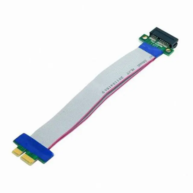 Alt view image 3 of 7 - CY PCI-E Express 1X Slot Riser Card Extender Extension Ribbon Flex Relocate Cable 20cm