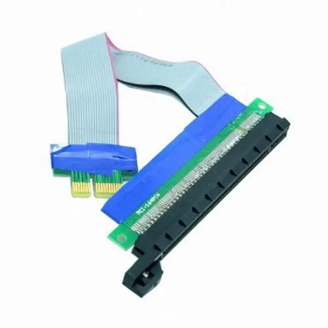Main image of CY PCI-E Express 1x to 16x Extension Flex Cable Extender Converter Riser Card Adapter 20cm