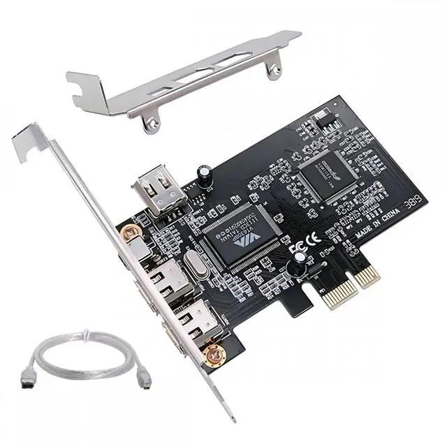 Alt view image 7 of 7 - CY PCI-E 1X 4X 16X to Firewire 400 Capture Card IEEE 1394a PCI Express 4 Ports Card 6Pin and 4Pin IEEE-1394 400Mbps Adapter for Windows Mac Os Linux