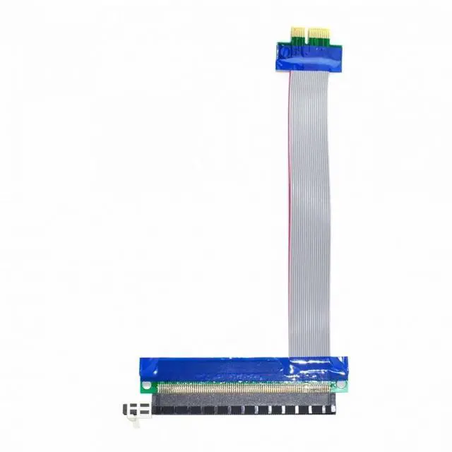 Alt view image 6 of 7 - CY PCI-E Express 1x to 16x Extension Flex Cable Extender Converter Riser Card Adapter 20cm