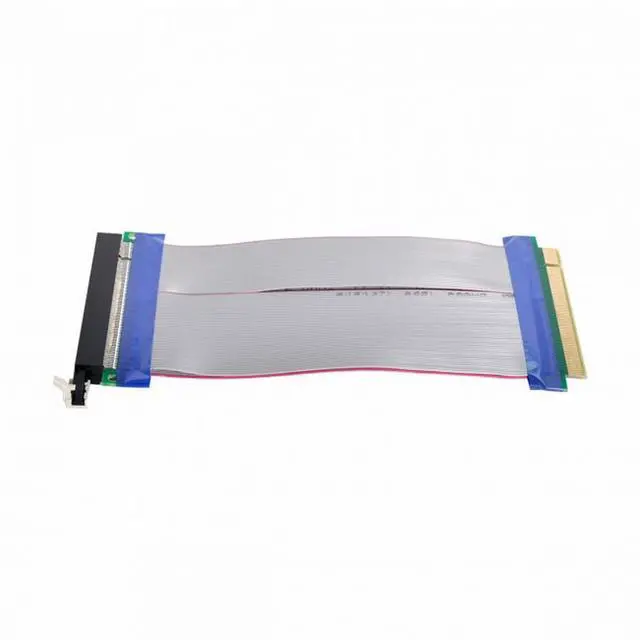 Alt view image 6 of 7 - CY PCI-E Express 16X to 16x Male to Female Riser Extender Card Ribbon Cable 20cm
