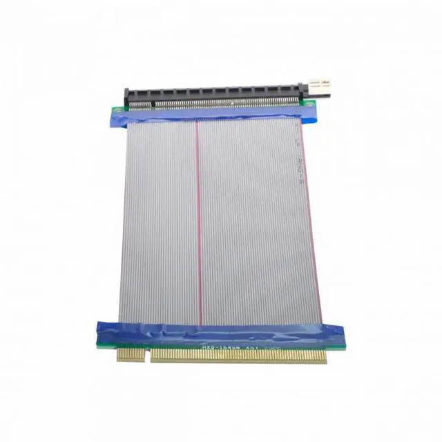 Alt view image 7 of 7 - CY PCI-E Express 16X to 16x Male to Female Riser Extender Card Ribbon Cable 20cm