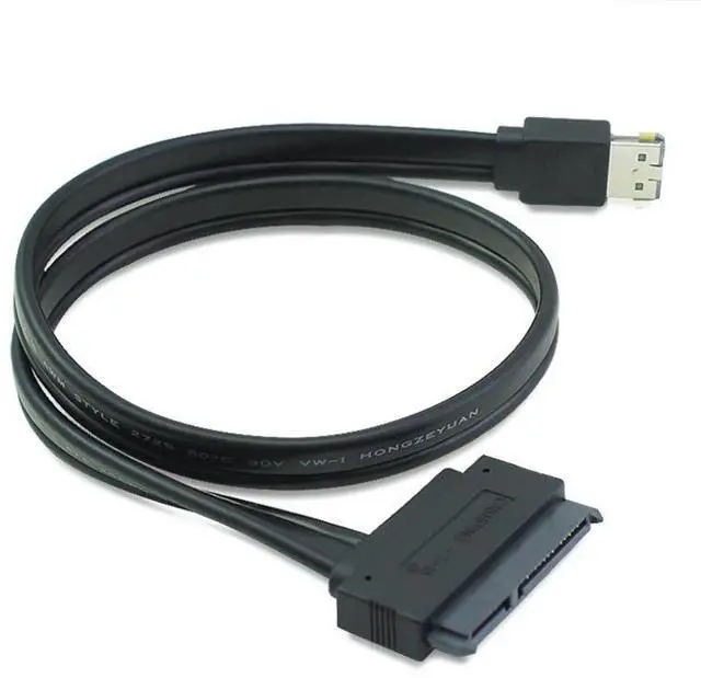 Main image of CY 50cm Dual Power 12V and 5V eSATAp Power ESATA USB 2.0 combo to 22Pin SATA cable for 2.5" 3.5" Hard Disk Drive