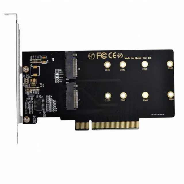 Main image of CY Dual 2X NVME M.2 AHCI to PCIE Express 3.0 Gen3 X8 X16 Raid Card VROC Raid0 Hyper Adapter