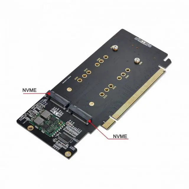 Alt view image 5 of 7 - CY 4X NVME M.2 AHCI to PCIE Express 3.0 Gen3 X16 Raid Card VROC Raid0 Hyper Adapter