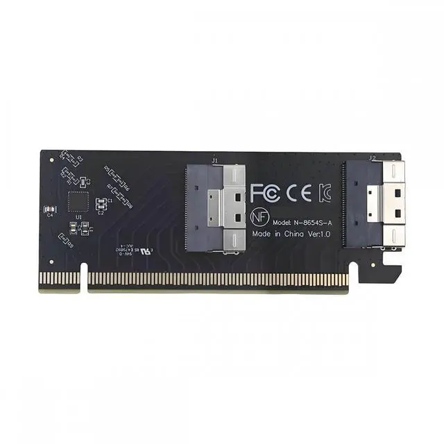 Main image of CY Low Profile Slimline Dual SFF-8654 8X 74Pin to PCIE 16X Express 3.0 PCIE4.0 Raid Card VROC Raid0 Hyper Adapter