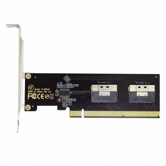 Main image of CY Dual Slimline SFF-8654 8X 2 NVME to PCIE Express 3.0 4.0 Raid Card VROC Raid0 Hyper Adapter