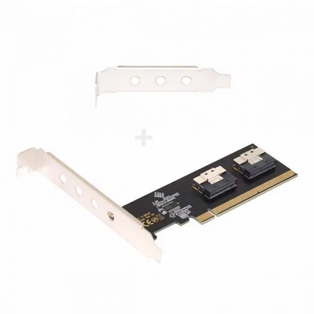 Alt view image 2 of 7 - CY Dual Slimline SFF-8654 8X 2 NVME to PCIE Express 3.0 4.0 Raid Card VROC Raid0 Hyper Adapter