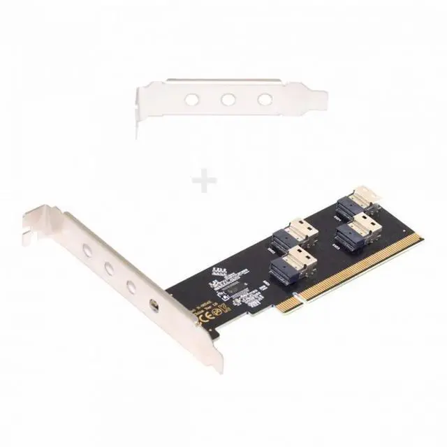 Alt view image 2 of 7 - CY Four Slimline SFF-8654 4X 4 NVME to PCIE Express 3.0 4.0 Raid Card VROC Raid0 Hyper Adapter