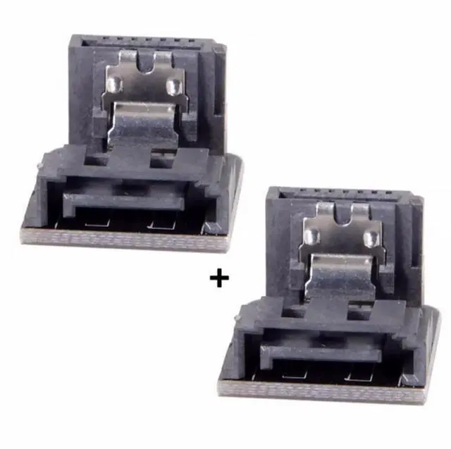 Main image of CY SATA 7Pin Female to 7pin Male 90 Degree Down Angled Adapter Mainboard Motherboard for Desktops SSD HDD