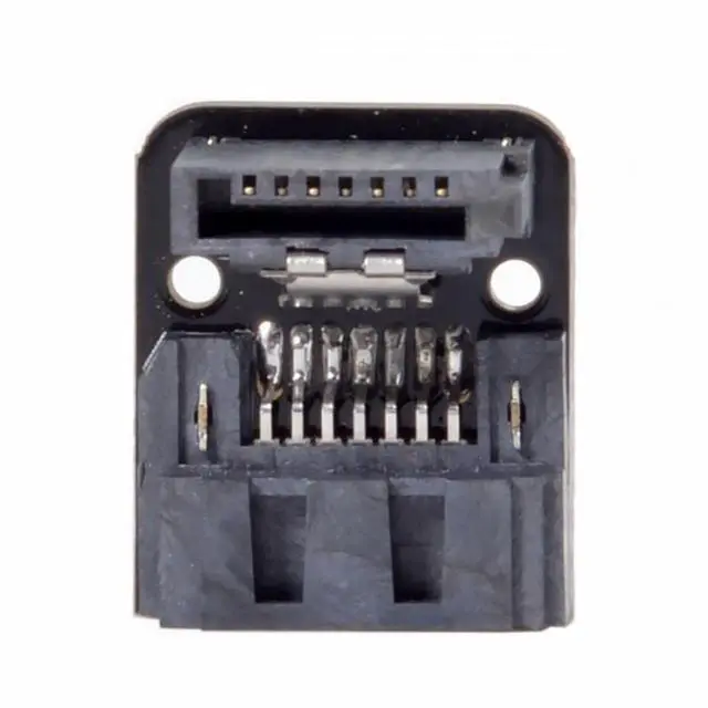 Alt view image 4 of 7 - CY SATA 7Pin Female to 7pin Male 90 Degree Down Angled Adapter Mainboard Motherboard for Desktops SSD HDD