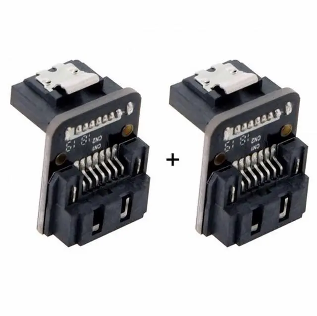 Main image of CY SATA 7Pin Female to 7pin Male Up 90 Degree Angled Adapter Mainboard Motherboard for Desktops SSD HDD