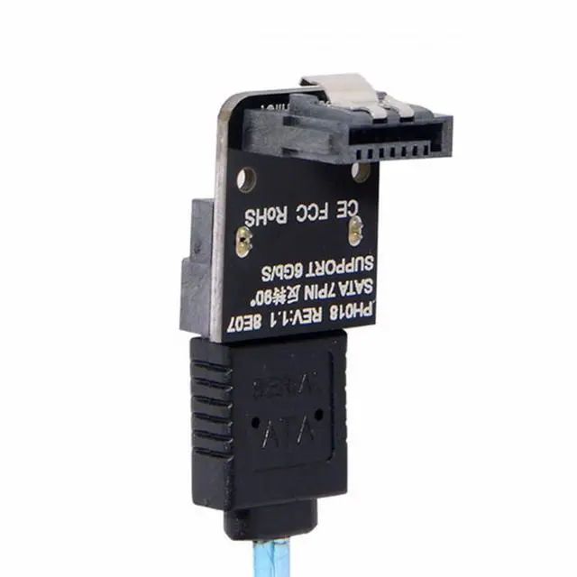 Alt view image 4 of 7 - CY SATA 7Pin Female to 7pin Male Up 90 Degree Angled Adapter Mainboard Motherboard for Desktops SSD HDD