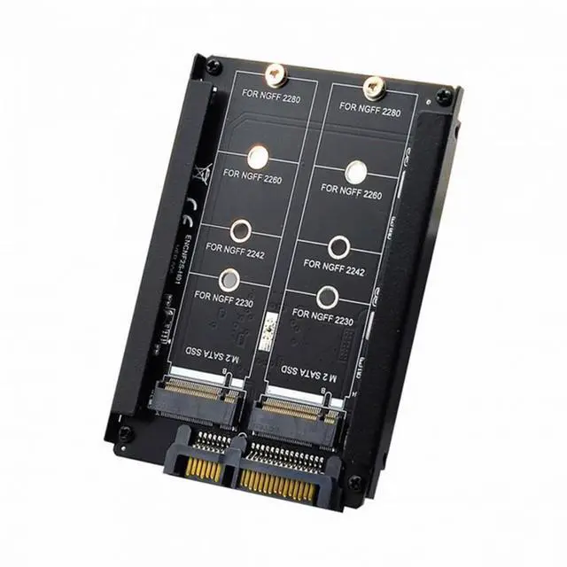 Main image of CY Dual NGFF B+M Key M.2 SSD Card JBOD Raid0 Span Bridge to 2.5inch SATA Combo HDD Disk Drive Enclosure