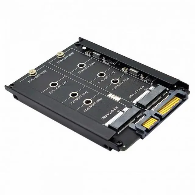 Alt view image 2 of 7 - CY Dual NGFF B+M Key M.2 SSD Card JBOD Raid0 Span Bridge to 2.5inch SATA Combo HDD Disk Drive Enclosure