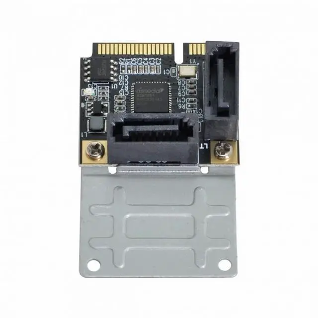 Alt view image 2 of 7 - CY Mini PCI-E PCI Express to SATA 3.0 Dual Ports Adapter Converter Hard Drive Extension Card