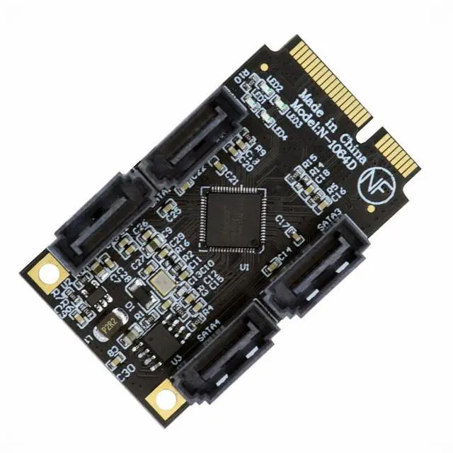 Main image of CY Mini PCI-E PCI Express to SATA 3.0 Four Ports Adapter Converter 6Gbps Hard Drive Extension Card for SSD