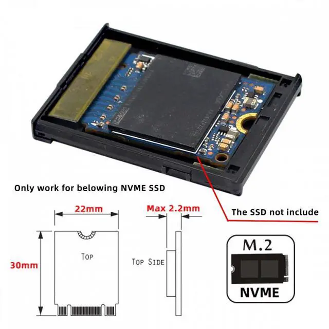 Alt view image 3 of 7 - CY CFexpress Type-B to NVME 2230 Memory Card Kit Case CFE CFB NGFF M-key Adapter Compatible with XS Camera 8K RAW PCIe Expansion