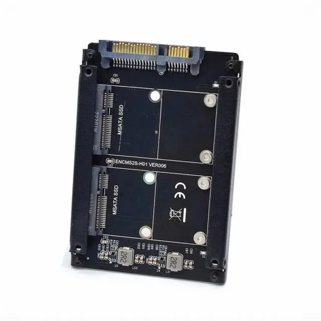 Main image of CY Dual MSATA Mini-SATA SSD Card JBOD Raid0 Span Bridge to 2.5inch SATA Combo HDD Disk Drive Enclosure