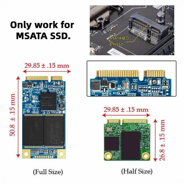Alt view image 4 of 7 - CY Dual MSATA Mini-SATA SSD Card JBOD Raid0 Span Bridge to 2.5inch SATA Combo HDD Disk Drive Enclosure