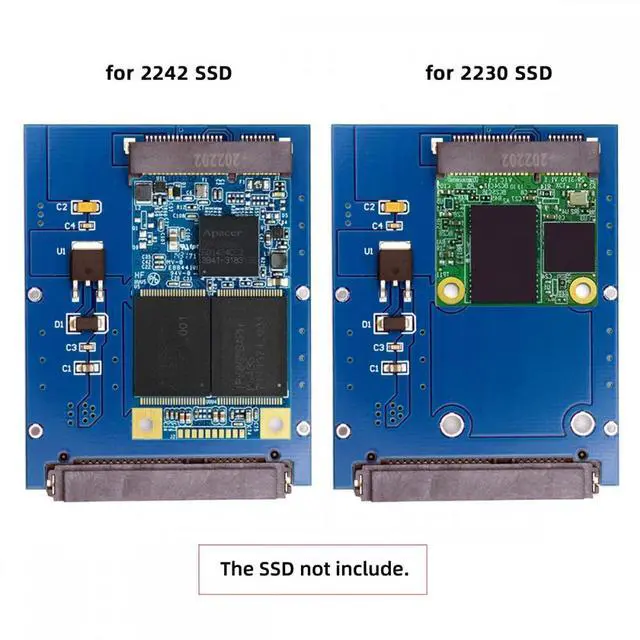Alt view image 4 of 7 - CY Slim Type 50Pin mSATA 3050 SSD 5x3cm to 2.5" SATA 3.0 22Pin Disk Adapter 6Gbps PCBA