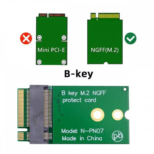 Alt view image 3 of 7 - CY NGFF B-Key 22x30mm to 22x42mm Male to Female Extension Adapter for 2230 SSD LTE Card