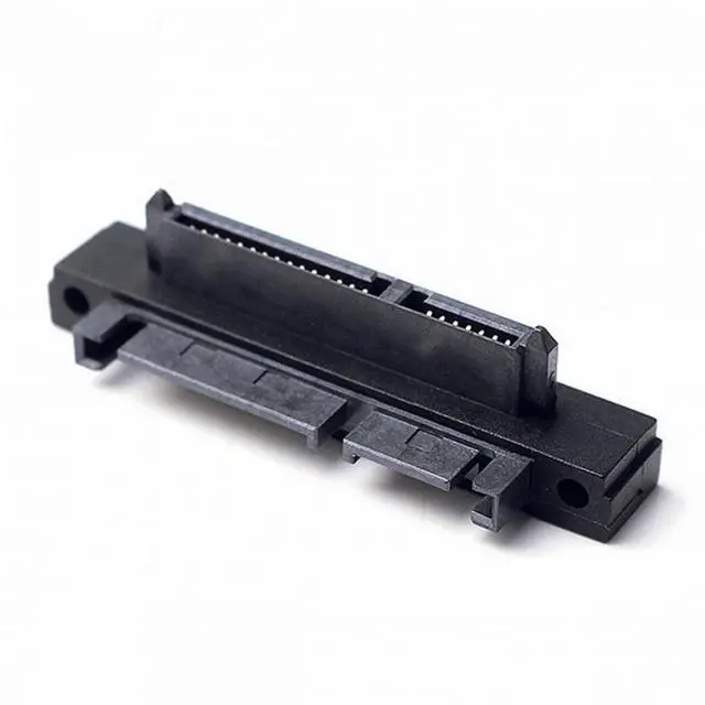 Alt view image 5 of 7 - CY 90 Degree Down Angled SATA 22Pin 7+15 Male to SATA 22P Female Extension Convertor Adapter