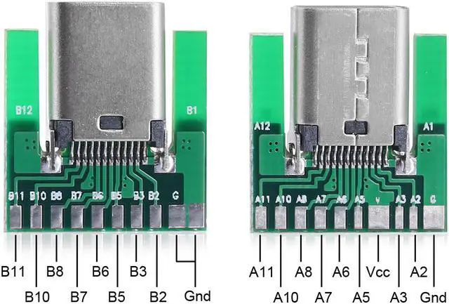 Alt view image 3 of 6 - CY DIY 24pin USB 3.1 Type C Male & Female Plug & Socket Connector SMT type with PC Board 1 set UC-206/UC-207