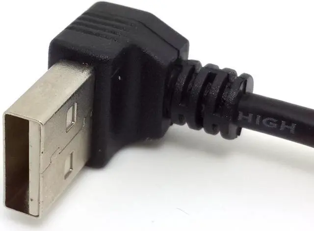 Alt view image 3 of 6 - CY 90 Degree Down Angled type USB 2.0 A Male to USB A Female cable 20cm U2-084-0.2M