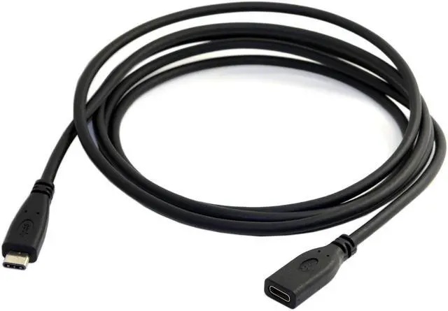 Alt view image 5 of 6 - CY USB-C USB 3.1 Type C Male to Female Extension Data Cable for Laptop & Macbook Tablet Mobile Phone 2m UC-218-BK-2.0M