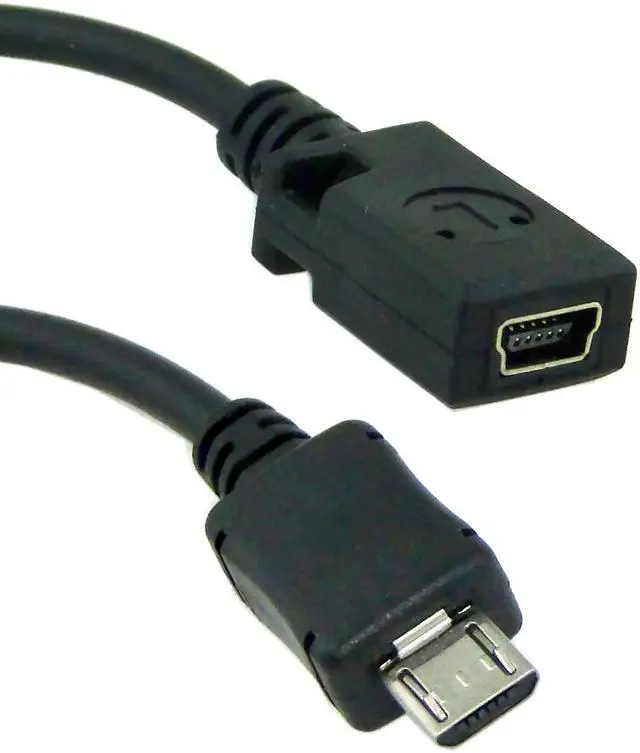 Main image of CY Micro USB 5pin Male to Mini USB 5pin Female data charge cable 10cm U2-027