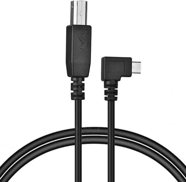 Main image of CY Left Angled 90 Degree Micro USB OTG to Standard B Type Printer Scanner Hard Disk Cable 60cm U2-203-LE-0.6M