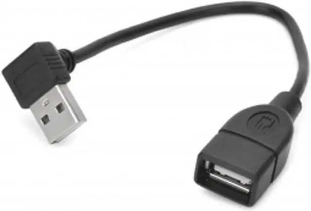 Main image of CY 90 Degree Down Angled type USB 2.0 A Male to USB A Female cable 20cm U2-084-0.2M