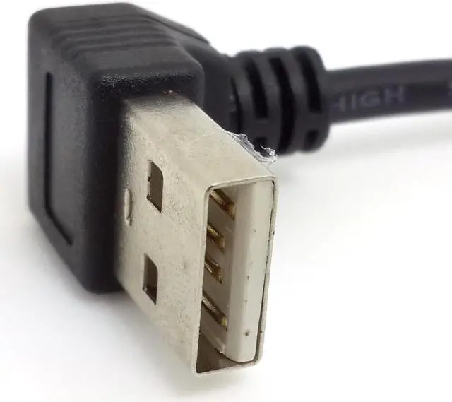 Alt view image 4 of 6 - CY 90 Degree Down Angled type USB 2.0 A Male to USB A Female cable 20cm U2-084-0.2M