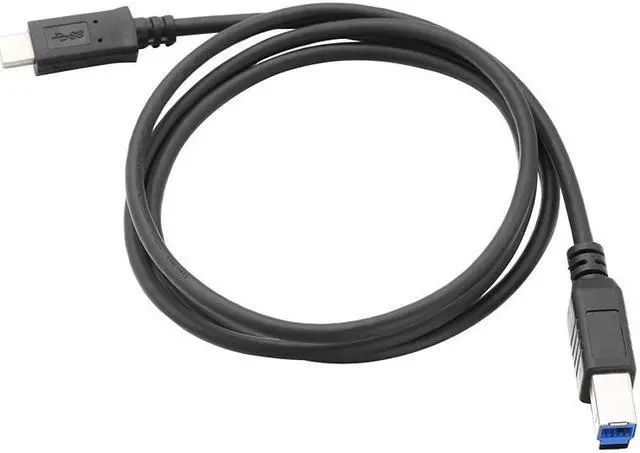 Alt view image 4 of 6 - CY USB-C USB 3.1 Type C Male Connector to USB Standard B Male Data Cable for Apple Macbook & Laptop Black UC-225-BK