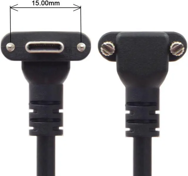 Alt view image 3 of 7 - CY 3.0M Down Up Angled USB 3.1 Type-C Dual Screw Locking to Standard USB3.0 Data Cable 90 Degree for Camera UC-128-3.0M