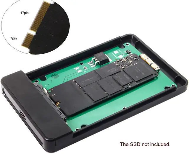 Alt view image 5 of 7 - CY USB 3.0 to 2012 Macbook Pro Retina A1425 A1398 MC975 MC976 MD212 MD213 ME662 ME664 ME665 SSD 17+7Pin Case UC-169-BK