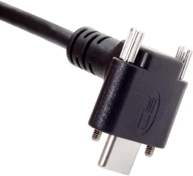 Alt view image 7 of 7 - CY 3.0M Down Up Angled USB 3.1 Type-C Dual Screw Locking to Standard USB3.0 Data Cable 90 Degree for Camera UC-128-3.0M