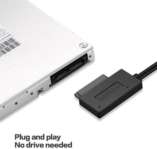 Alt view image 4 of 7 - CYSM USB 3.0 to 7+6 13pin Slimline Sata Adapter Cable for Laptop Cd DVD Rom Optical Drive