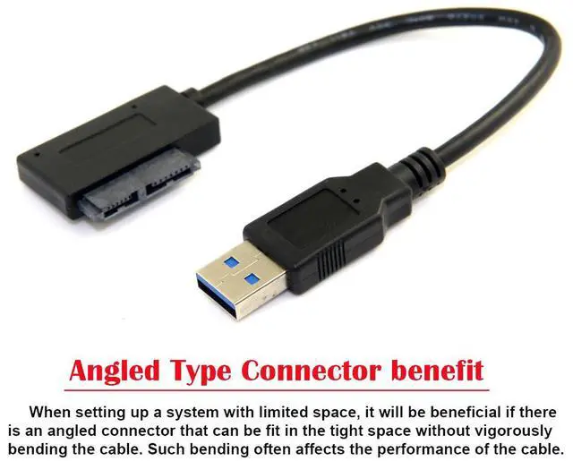 Alt view image 5 of 7 - CYSM USB 3.0 to 7+6 13pin Slimline Sata Adapter Cable for Laptop Cd DVD Rom Optical Drive