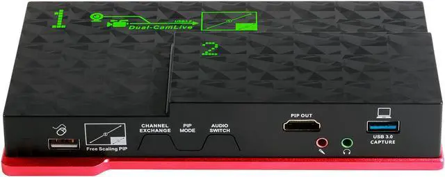 Alt view image 2 of 7 - MiraBox  2 In 2 Out Video Capture Card, HSV327 4K HDMI to USB3.0 Game Capture Device, PIP 2x1 Seamless KVM Switch, Support OSD Control and Window Drag & Drop