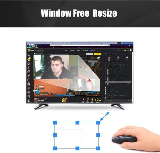 Alt view image 6 of 7 - MiraBox  2 In 2 Out Video Capture Card, HSV327 4K HDMI to USB3.0 Game Capture Device, PIP 2x1 Seamless KVM Switch, Support OSD Control and Window Drag & Drop