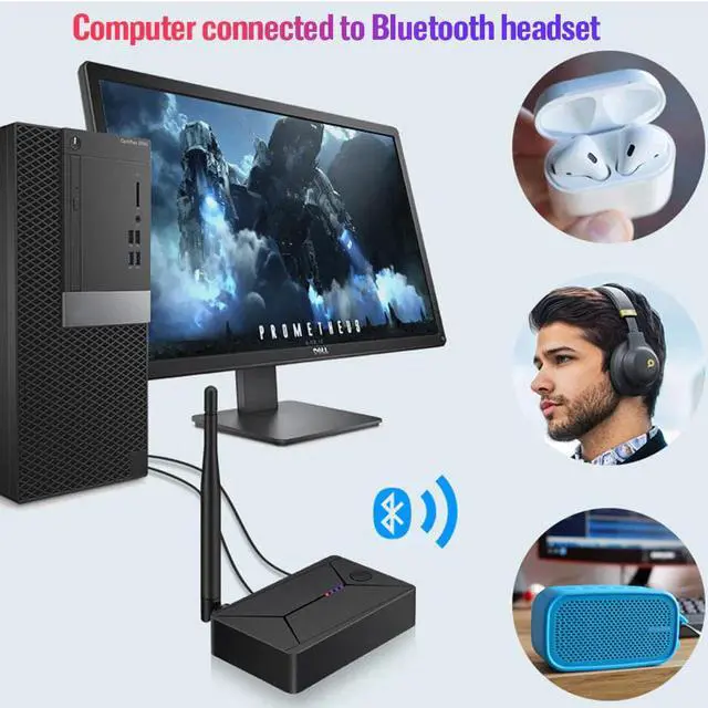 Alt view image 2 of 5 - 3.5mm Aux Bluetooth 5.0 Receiver Wireless Music Transmitter Coaxial Optical Fiber Digital to Analog Audio Adapter For TV PC