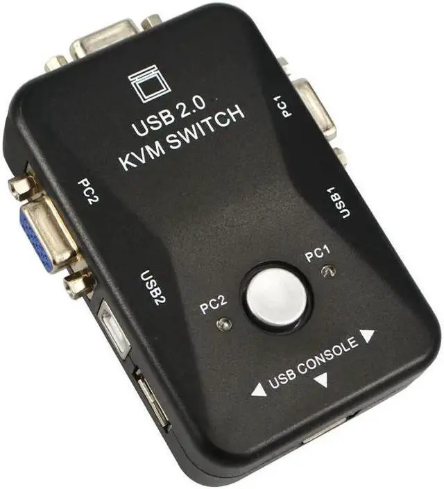 Alt view image 3 of 5 - 1920*1440 New 2 Port USB KVM Switch Switcher Box VGA SVGA Splitter Auto Controller Mouse Keyboard