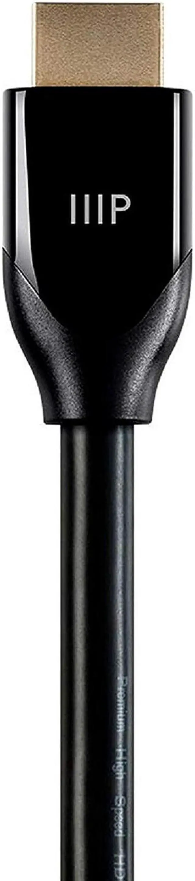 Alt view image 11 of 17 - Monoprice HDMI Cable - 25 Feet - Black | Certified Premium, High Speed, 4K@60Hz, HDR, 18Gbps, 24AWG, YUV 4:4:4, Compatible with UHD TV and More