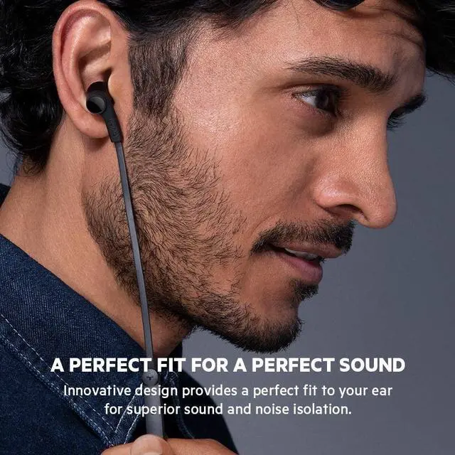 Alt view image 5 of 7 - Belkin in-Ear USB-C Headphones w/Mic Control (Headphones for Note10, Note10+, Google Pixel 3, 3XL, iPad Pro and More) USB-C Earbuds, USB-C Earphones (Black), G3H0002btBLK