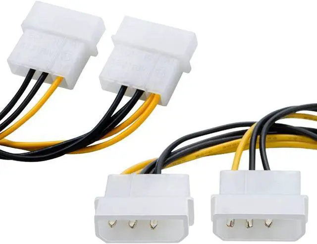 Alt view image 3 of 5 - Molex to PCIe Power Cable,CableCreation 2-Pack Dual 4 Pin Molex to 8-Pin PCIe Power Cable for ASUS, NVIDIA, AMD, EVGA GeForce,Gigabyte, Sapphire Video Graphics Card,4 inch