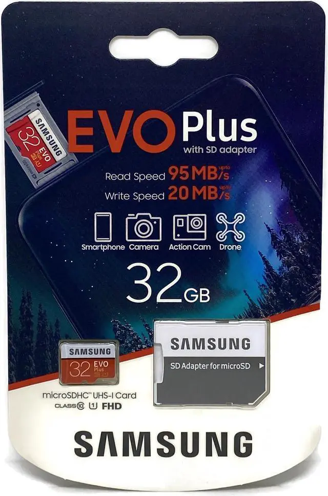 Alt view image 4 of 9 - SAMSUNG EVO Plus 32GB microSDHC Flash Card with Adapter Model MB-MC32GA/APC