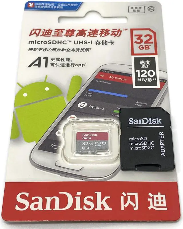 Alt view image 6 of 7 - SanDisk Ultra 32GB Micro SD Card 120MB/s with Adapter, SDHC Class 10 UHS-I Memory Card - SDSQUNC-032G-ZN3MN