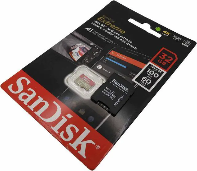 Alt view image 4 of 5 - SanDisk Extreme 32GB MicroSD Card A1 100MB/s SDSQXAF-032G-GN6MN